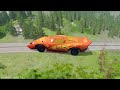 Pixar Cars ,Big & Small Lightning McQueen vs Dinoco, Tow Mater vs BIG UPSIDE DOWN 😱- BeamNG.Drive