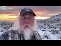 A Snowy Sunset in Southern Nevada Mountains