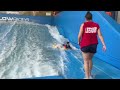 7 years old boy with Down syndrome on flowrider