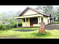 Heavy rain walking in a very beautiful village, fell asleep immediately to the sound of the rain