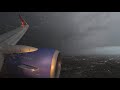 Southwest Airlines 737-700 Landing in Rainy Phoenix