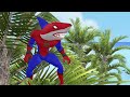 Spiderman vs Iron man vs Batman rescue Genie from joker vs black Shark|Game GTA 5 Superheroes funny