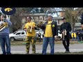 The Tailgate Band performs the Iowa Fight Song and In Heaven There is no Beer
