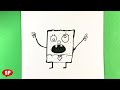 How to Draw Spongebob Squarepants - Doodlebob - Step by Step for Beginners - Easy Pictures to Draw