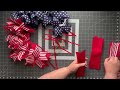 Easy Simple Patriotic Ribbon Wreath/ No Mesh/ Home of the Brave Gnome sign