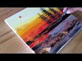 Easy Acrylic Painting Technique / Using Rubber Roller / Abstract Landscape Painting 😍😍😍