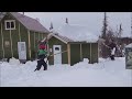 Shed roof snow removal