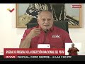 Diosdado Cabello, rueda de prensa del PSUV, 27 de mayo de 2024