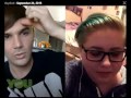 Mel talking to Matthew on YouNow - Guesting