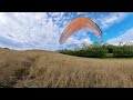 Landing in strong wind on a paraglider