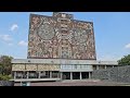 Facade of the Central Library of the National Autonomous University of Mexico (UNAM). Safe Place