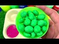 Satisfying Video l Magic Playdoh Lollipop Candy with Glitter Colorful Slime Cutting ASMR