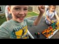 Evan found Surprise Monster Jam Minis Let's Play In The Mud with Monster Trucks