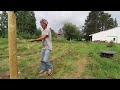 Storm Damage Cleanup. Finishing the electric fence. Shelter roof done. picking peas and beans.