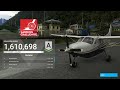 Lukla Landing Challenge 1,610,698 points. Microsoft Flight Simulator