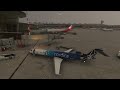 MSFS2020 CRJ900 Nordica Landing in Snow-Rain in Moscow (UUEE)