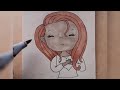 Drawing Cute Girl 💕 Girl Drawing Easy / Easy Drawing / Drawing Tutorial