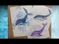 Draw With Me The Majestic Blue Whale With Water colors