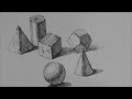 Pen & Ink Drawing Tutorials | How to shade simple forms with cross-hatching