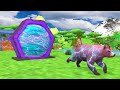 Paint & Animals Duck,Gorilla,Lion,Elephant,Cow,Sheep Fountain Crossing Transformation Animal Cartoon