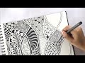 Zentangle art || Doodle patterns || Zen-doodle