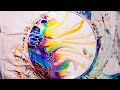 'Rainbow Aura' Gorgeous Acrylic Fluid Pour ~ #fluidart #abstractart