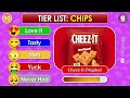 Chips Tier List: Rank Chips from Best to Trash 🤤 | Junk Food Quiz 🤢