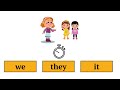 Subject Pronouns | I, you, we, they, he, she, it | Game | Learn English