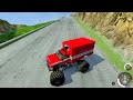 ОГРОМНЫЙ МОНСТР ПРОТИВ МИКРО МАШИН! ВЫЖИВАНИЕ НА СПУСКЕ СМЕРТИ В BeamNG.drive