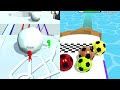 Snow Race Vs Marbel Run 🟢🔴🎱Levels Tiktok Walkthrough Android iOS Gameplay