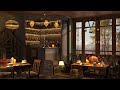 Cozy Coffee Shop Ambience at A Day Heavy Rainy 🌧️ Soothing Piano Jazz Music for Work, Focus