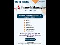 # Hiring Branch Manager# Shiksha Finance pvt ltd # Arani / karur/ Salem / Tirutani / Tindivanam #