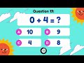 Interactive Math Quiz Game for Kids: Explore One-Digit Addition Fun!