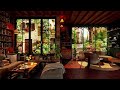 Happy Spring Morning & Relaxing Piano Jazz Music in 4K Coffee Shop Ambience for Stress Relief, Relax