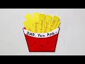 Father's Day Card/French Fries Card /Cute Father's Day Card/Handmade Card for Dad
