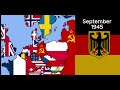 The History of Germany (WW1, WW2, reunification) Every Month Map w/ Flags