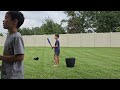 The Gordon boys enjoying some backyard Tee-ball