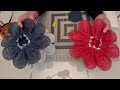 How to Make a Patriotic Flower Wreath/ Triple Daisy Wreath How To/ Wreath Tutorial/ July 4th Wreath