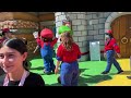 Mario & Luigi take photos & Power-Ups w/ people (full meet) Universal Studios Hollywood LA 05142023