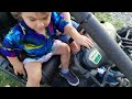 Grandkids having fun on Papa's new toy, 110cc GoCart