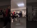 Vanessa Romanowski and Latifah Soliman training Muay Thai together