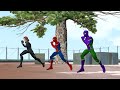 Team Spiderman Fighting vs Bad Guy Joker & Venom Golf Battle to rescue Students | Game 5 superheros