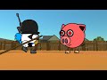 chicken gun vs scary pig | animation