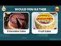 Would You Rather…? JUNK FOOD vs HEALTHY FOOD 🍟🥗 | Quiz Time #wouldyourather #quiz #quiztime