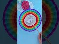 How to make Origami rainbow paper fan | Easy craft | DIY Paper crafts #Shorts