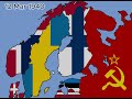 Winter War Map With Flags - 1939 - 1940 - Everyday