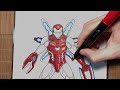 How to draw Ironman MK 85