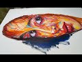 Easy technique to draw an abstract painting of woman's face, mix techniques paintings 🎨