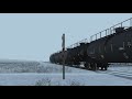[Train Simulator] MRL SD70AСe winter fog trip with gas train