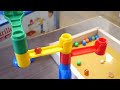 Marble Run Race ASMR ☆ Wooden Marble Run Course & Metallophone Building